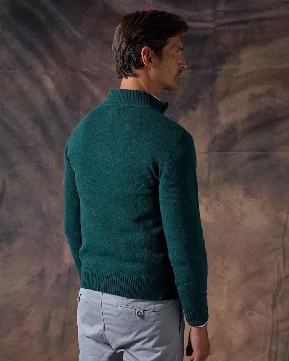 Jersey de punto con media cremallera...