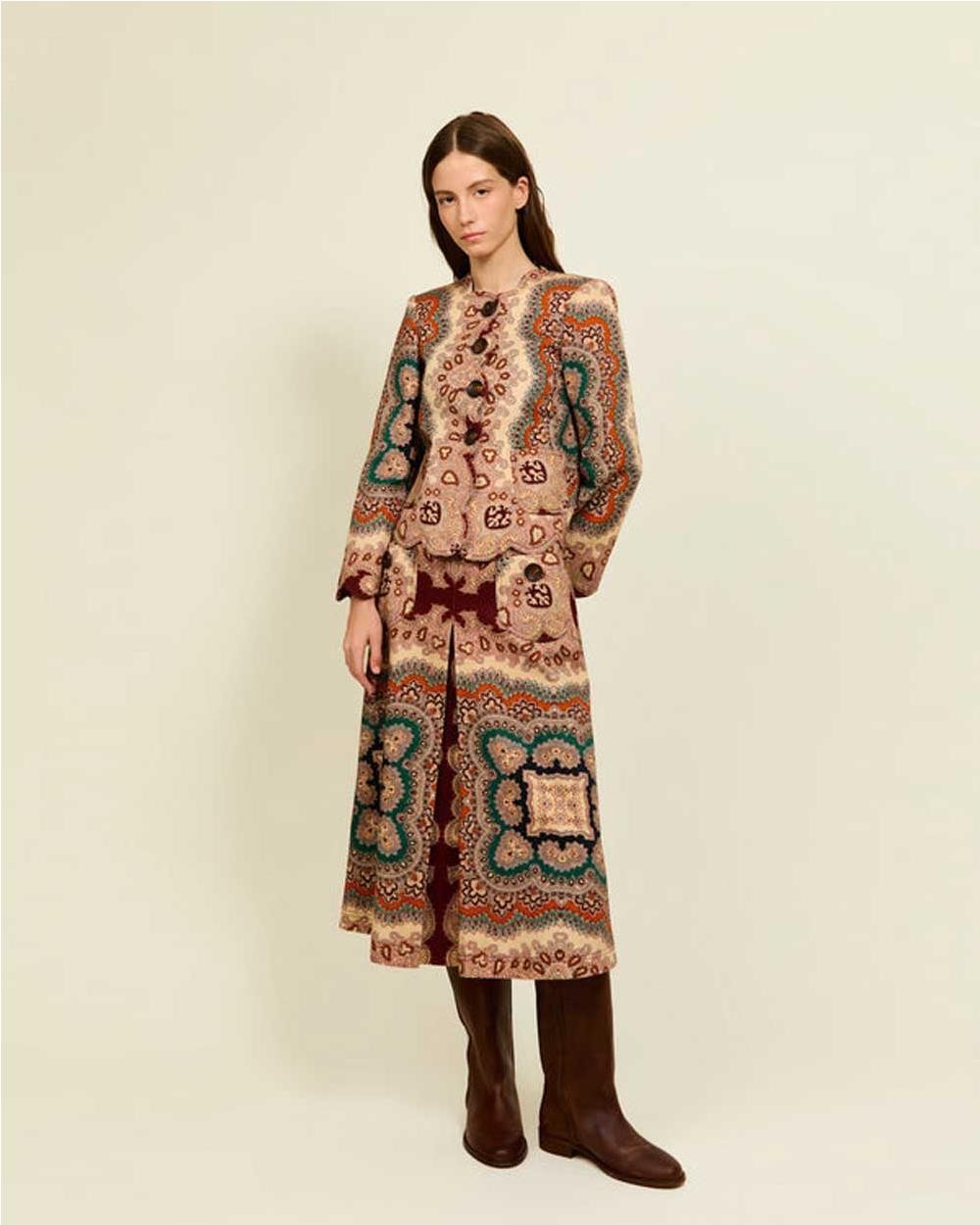 Falda midi Briar paisley mujer