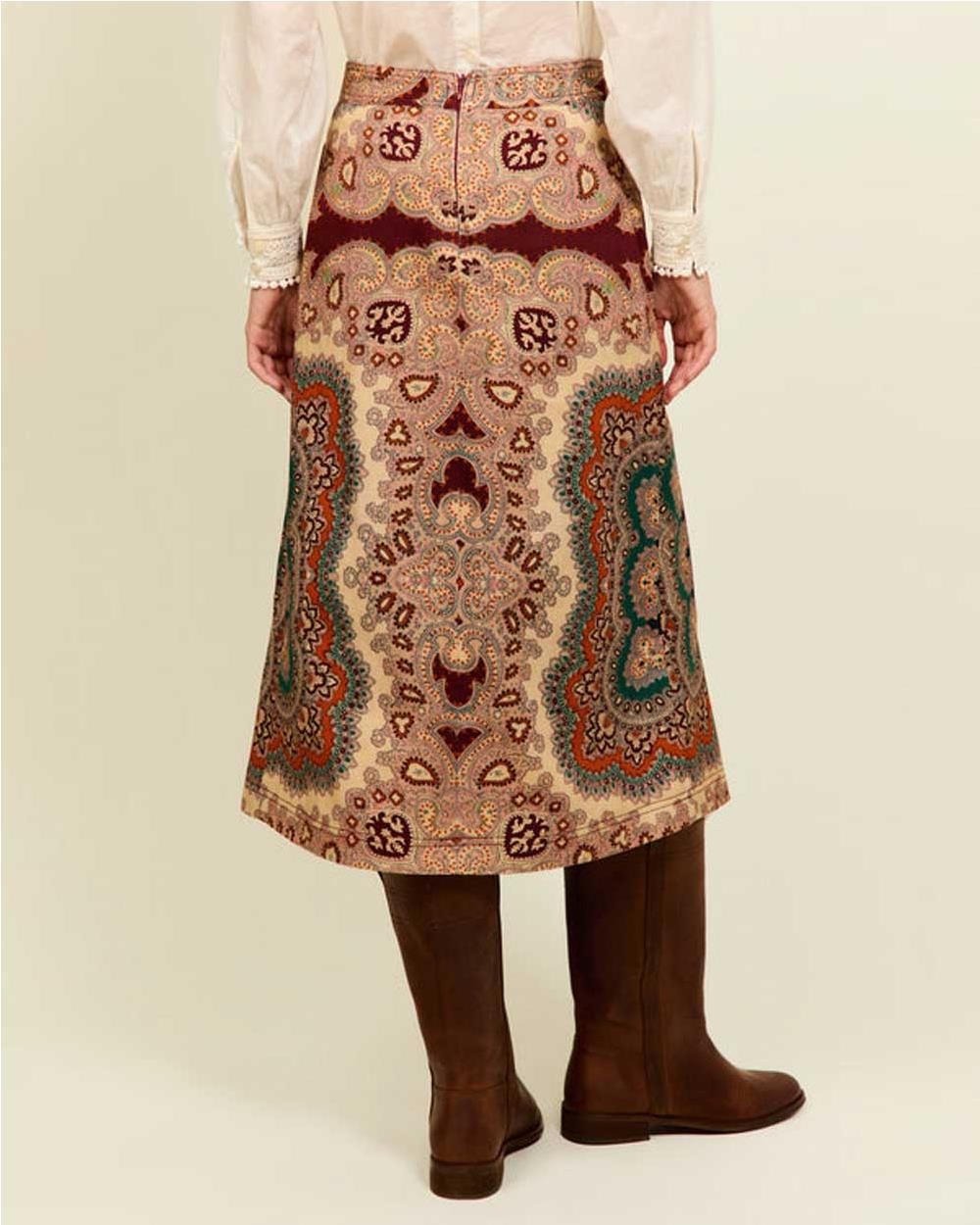 Falda midi Briar paisley mujer