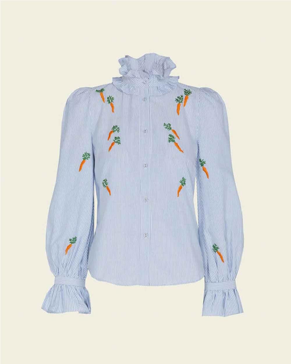 Blusa Sutton con Rayas y Bordado mujer Blusa Sutton con Rayas y Bordado mujer