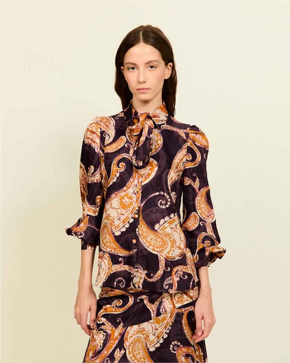 Blusa Indie Estampado Paisley mujer...