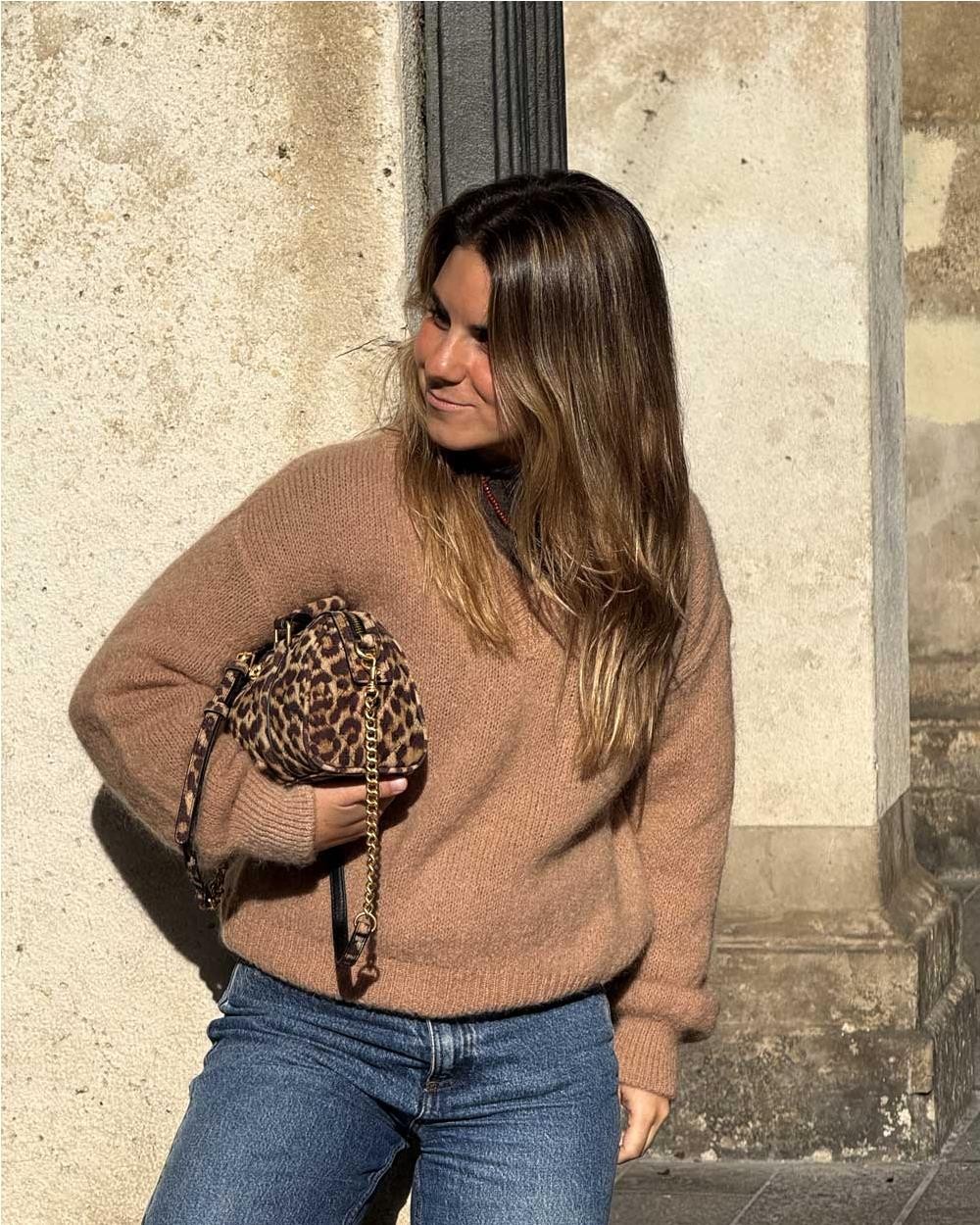 Punto pico mohair mujer CARAMEL