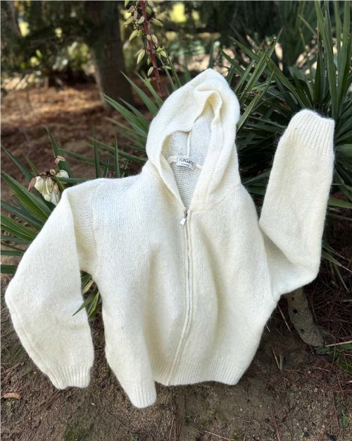 Chaqueta de punto mohair y...