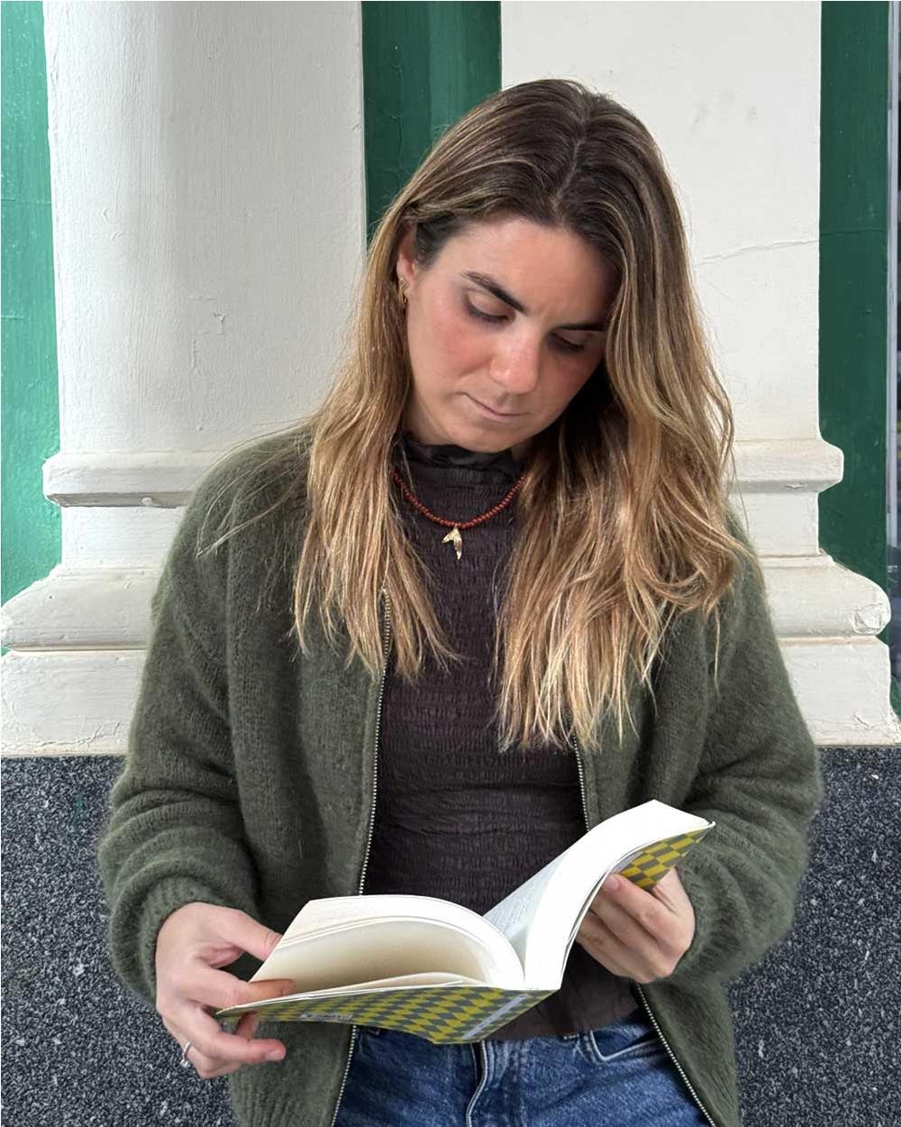 Chaqueta con cremallera moher y lana...