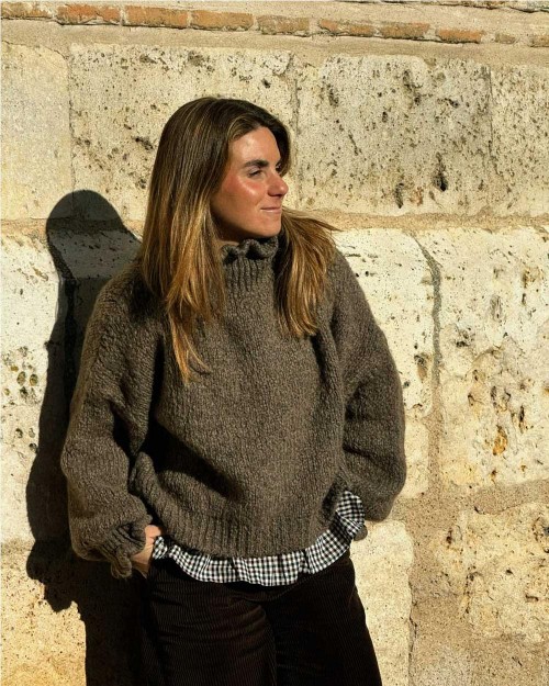 Jersey cuello alto manga...