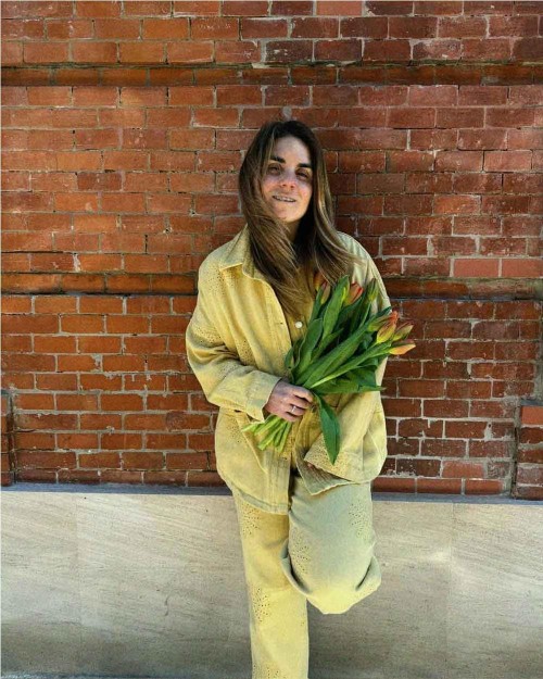 Pantalón algodón perforado...