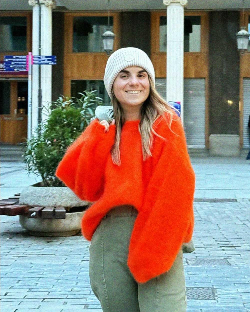 Jersey mohair mujer ORANGE HERMES