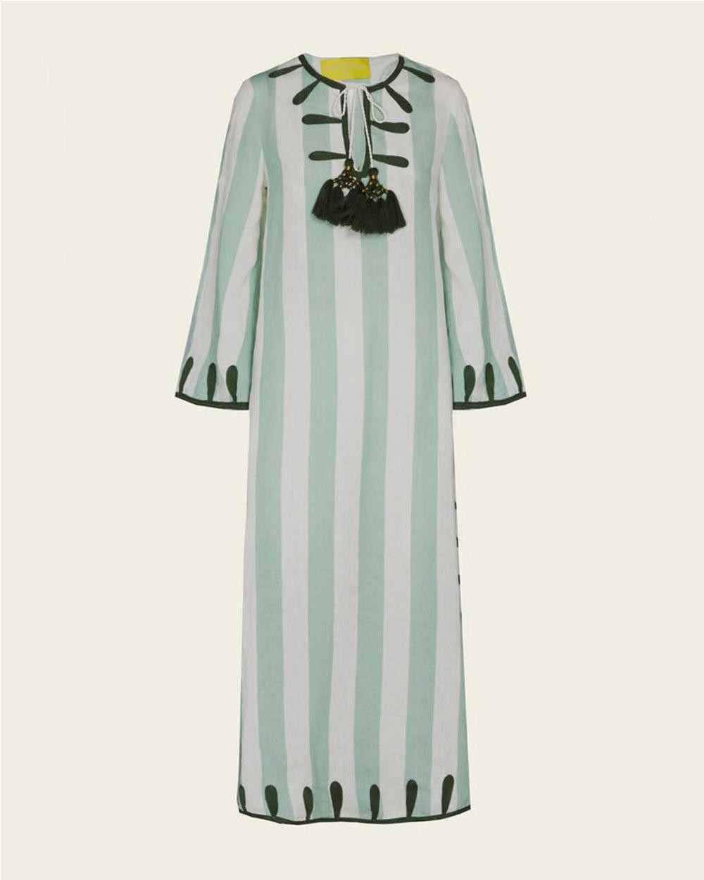 Vestido túnica Edna lino mujer GREEN