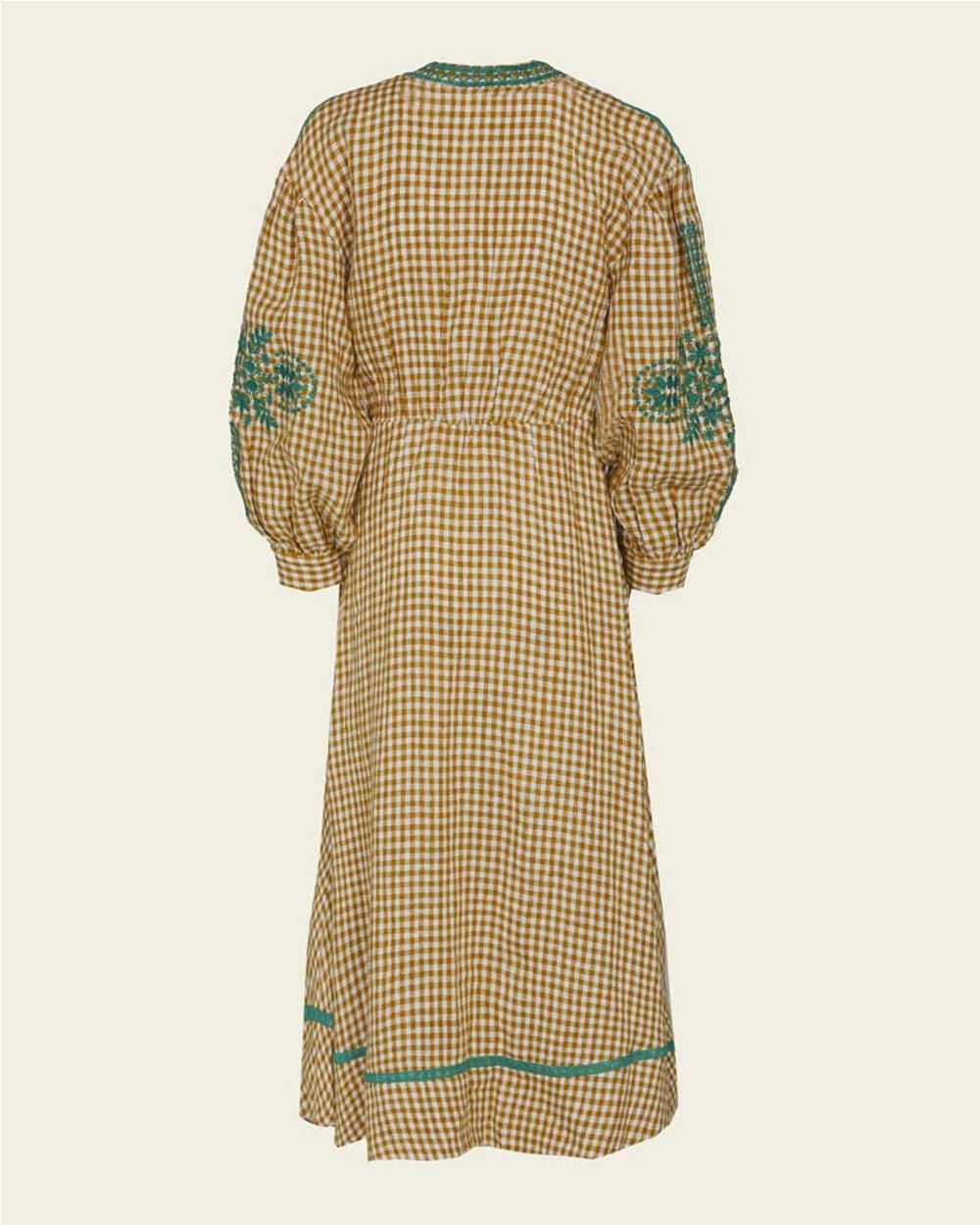 Vestido Mindy con cinturón lino mujer...