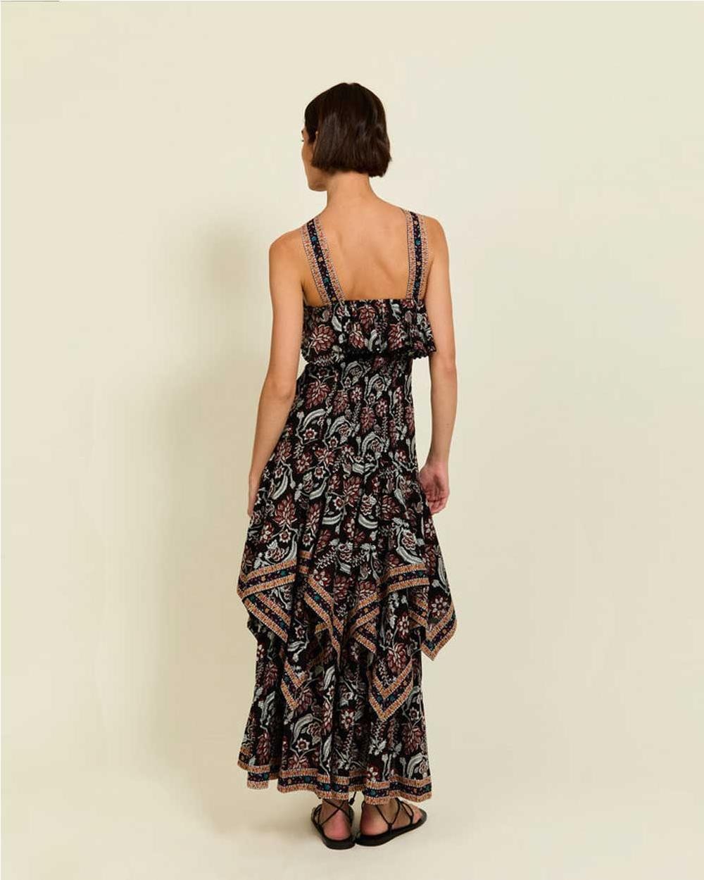 Vestido halter Alina flores algodón...