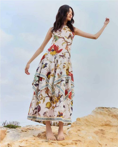 Vestido Cova con flecos y...