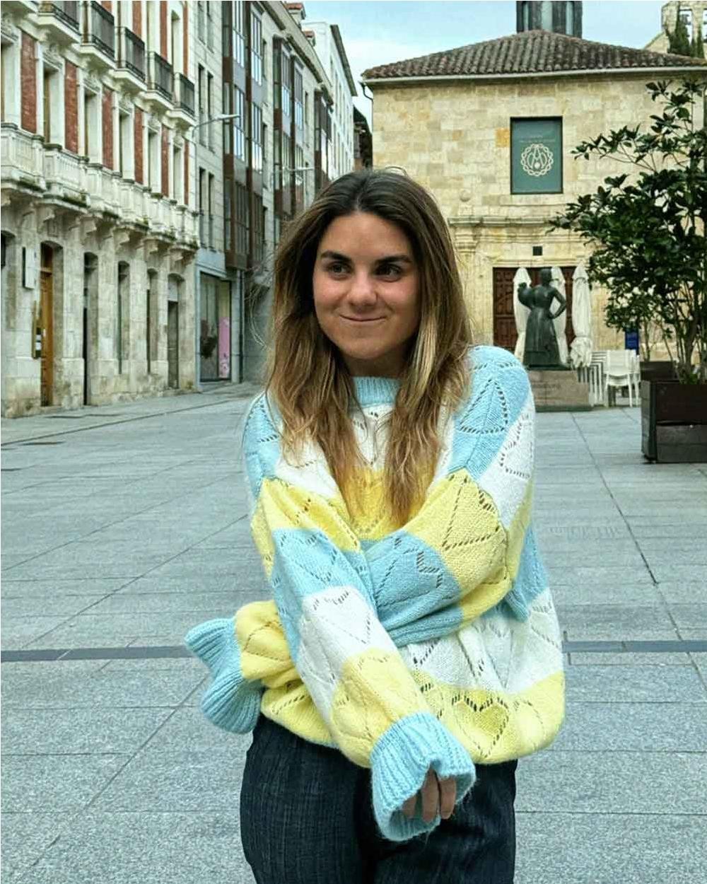 Jersey punto Heart con volante BLUE