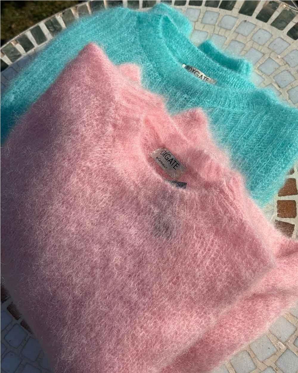 Jersey punto 80  kid mohair con puño...