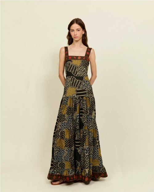 Vestido Zita con bordado BLACK