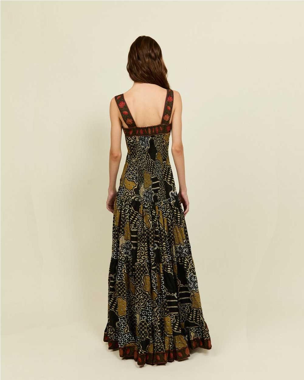 Vestido Zita con bordado BLACK