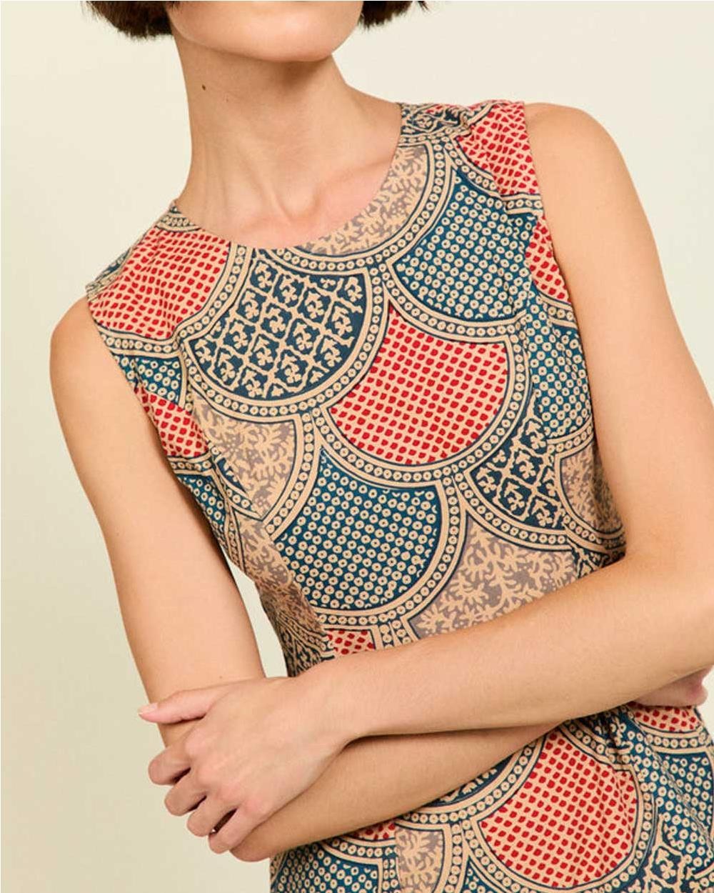 Vestido Cova estampado geométrico con...