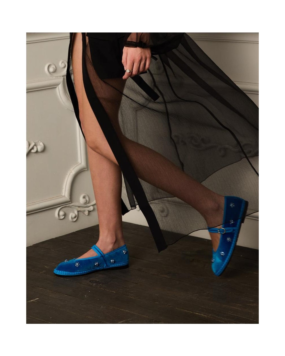 Mary Jane Pierre Flower mujer BLUE