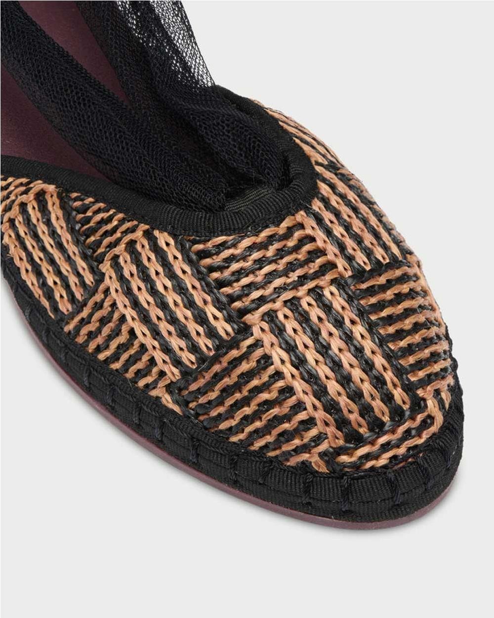 Bailarinas Isabella Craft de rafia BLACK