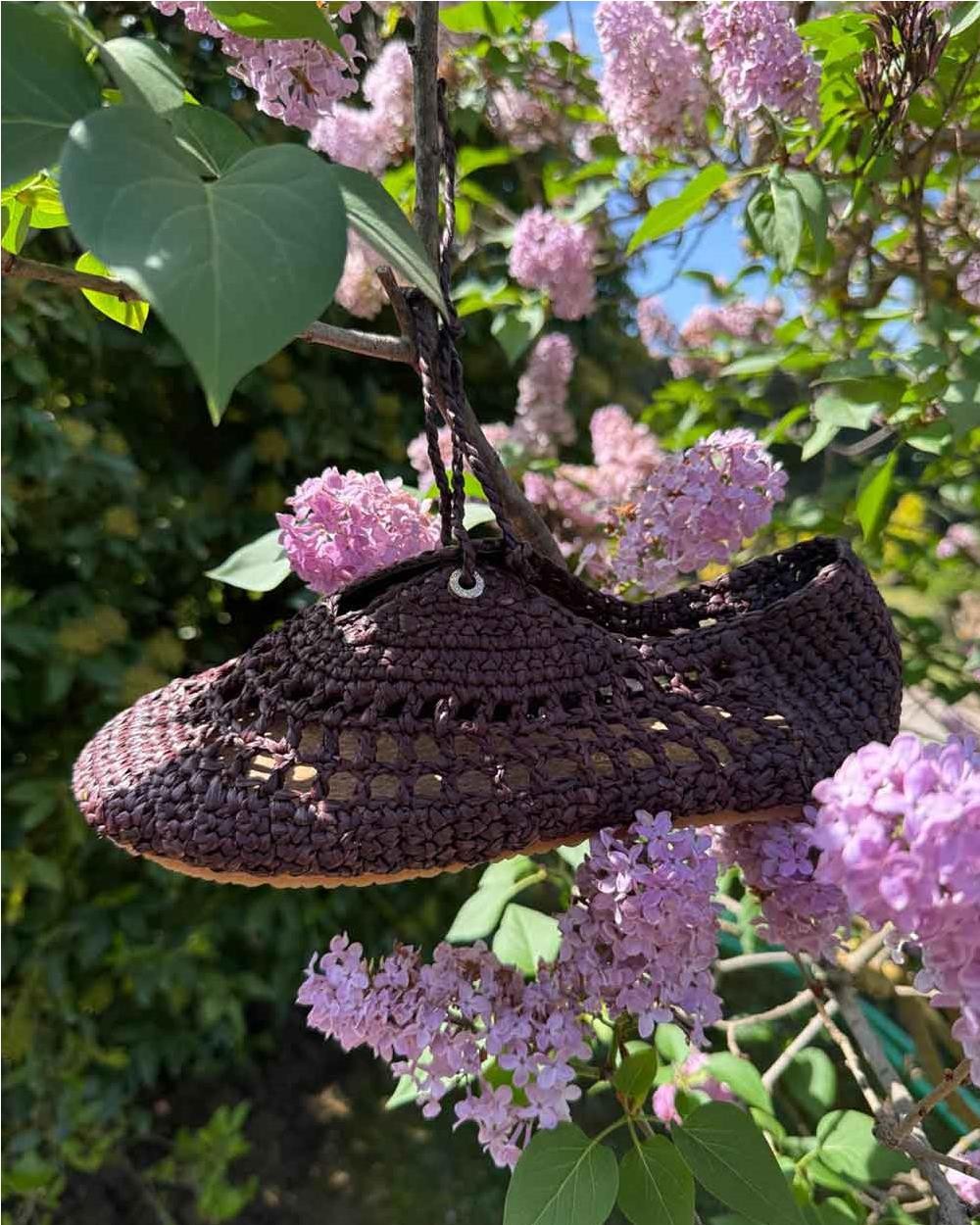 Bailarina crochet 3021 de rafia mujer