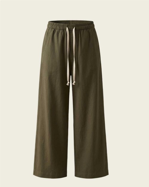Pantalón de algodón mujer...