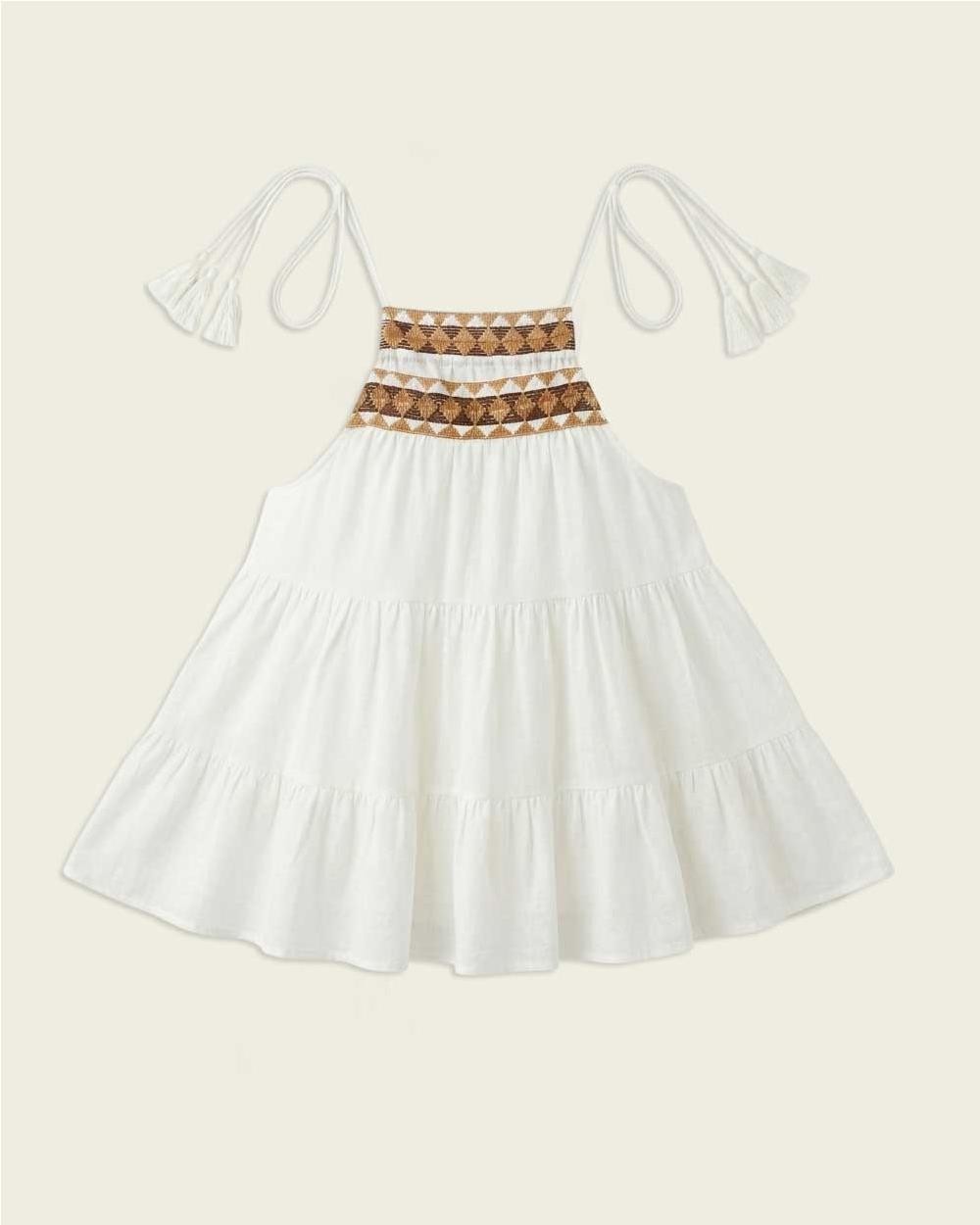 Blusa bordada punto croce mujer WHITE