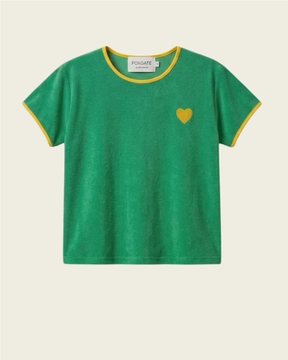 Camiseta felpa heart mujer GREEN FLUOR