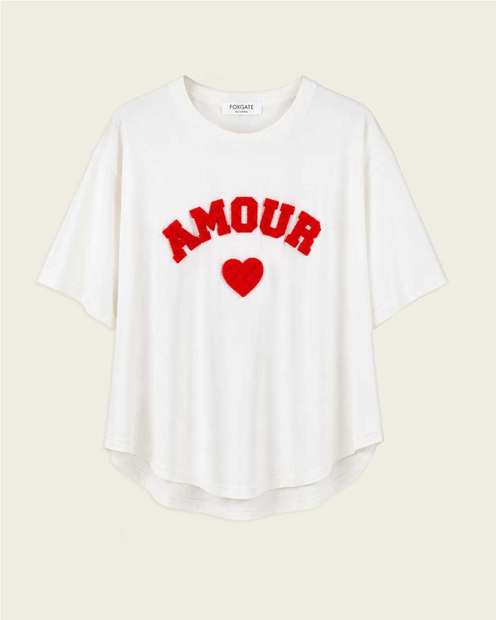 Camiseta Amour mujer FLUOR CORAL