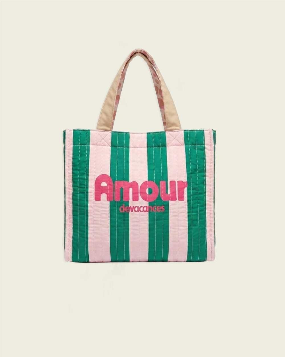 Bolso tote beach rayas de algodón MULTI