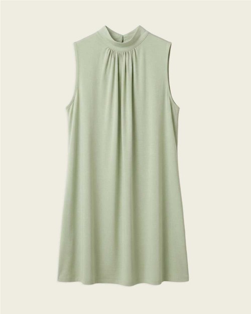 Vestido cuello lazada mujer...