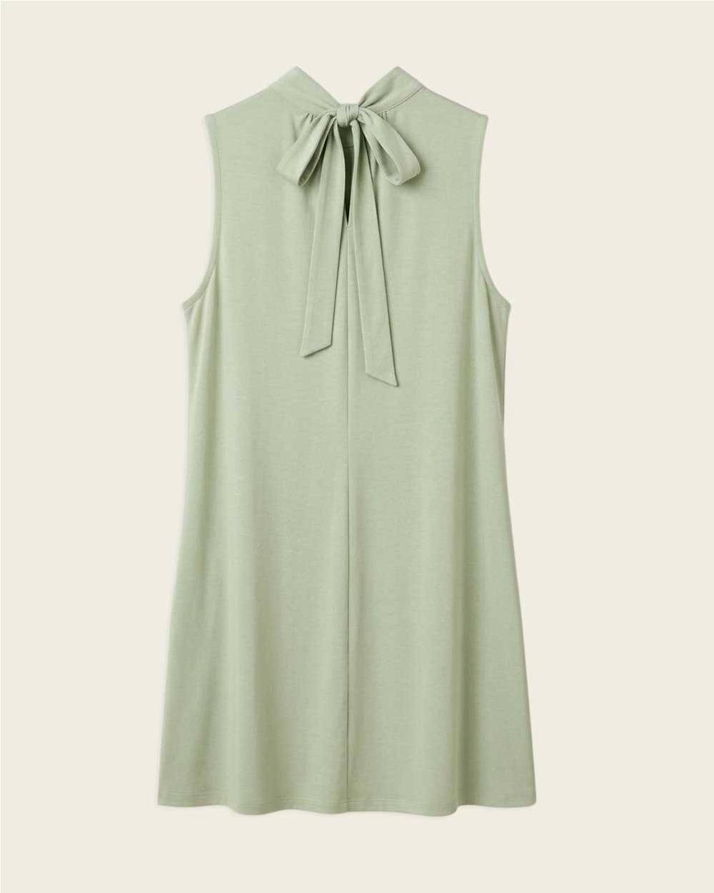 Vestido cuello lazada mujer SAGEE GREEN