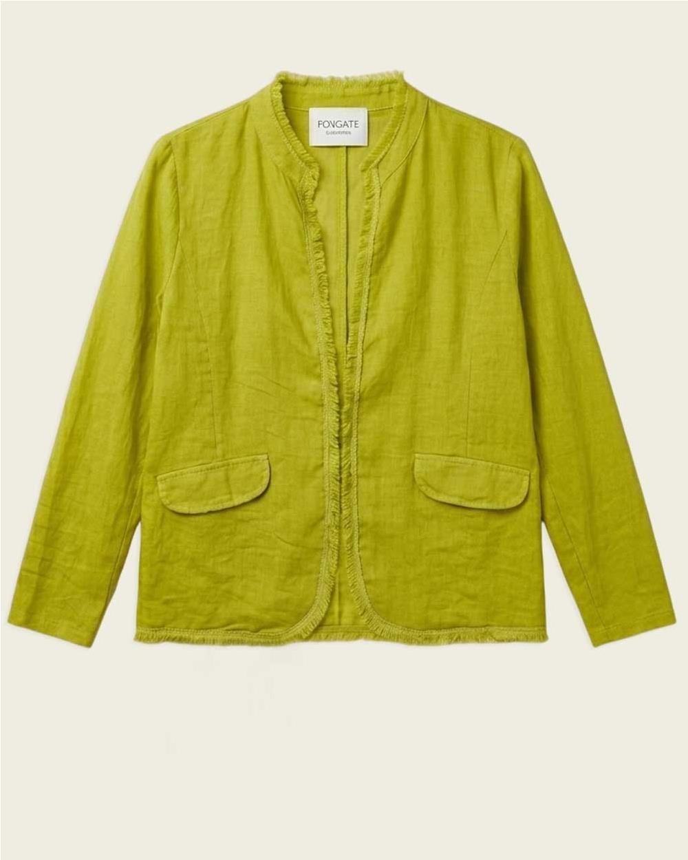 Chaqueta abierta de lino mujer TROPICAL