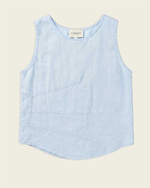 Blusa pliegue diagonal de...