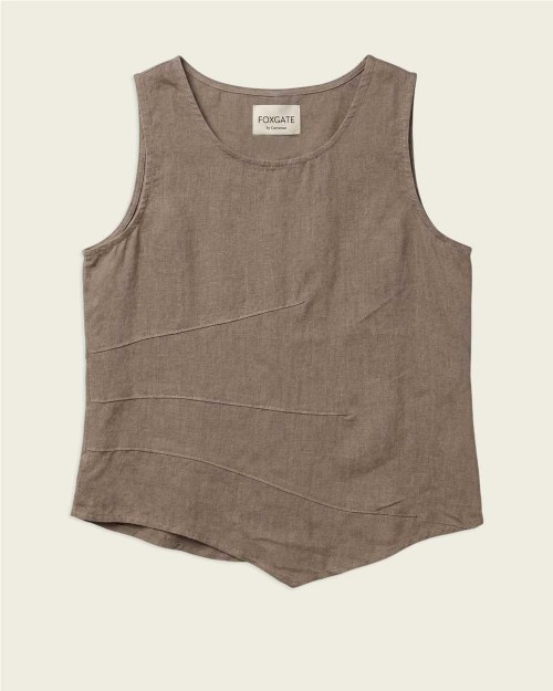 Blusa pliegue diagonal de...