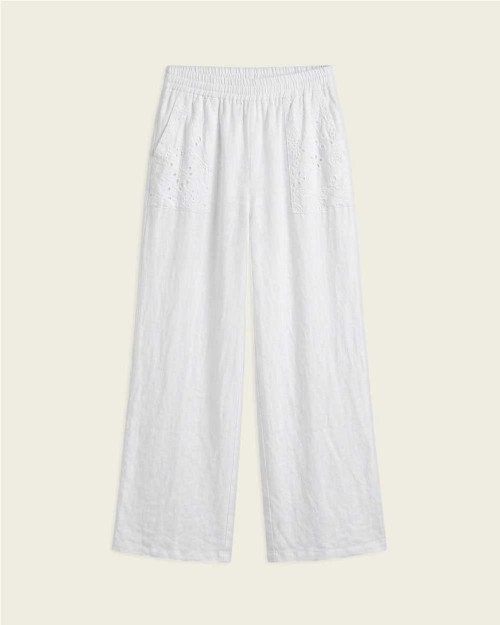 Pantalon crochet de lino...