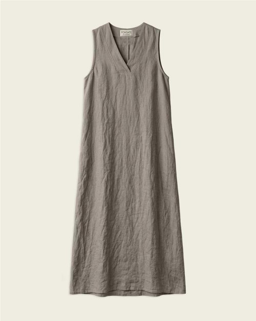 Vestido sin mangas de lino...