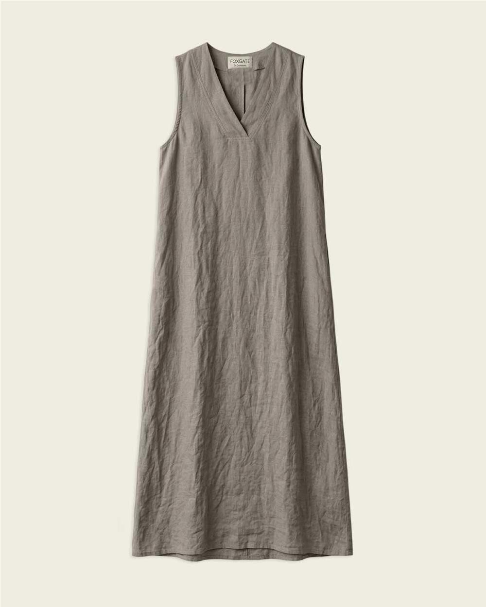 Vestido sin mangas de lino mujer...