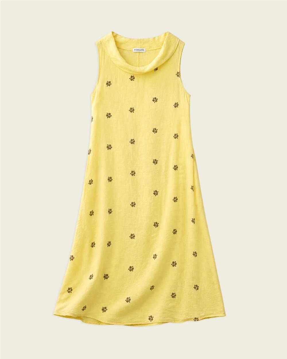 Vestido bordado de lino mujer MIMOSA