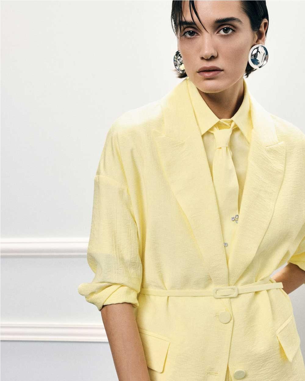Blazer con cinturon mujer LIMONE