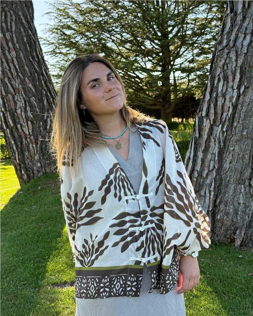 Blusa estampado en algodón mujer CHOCO