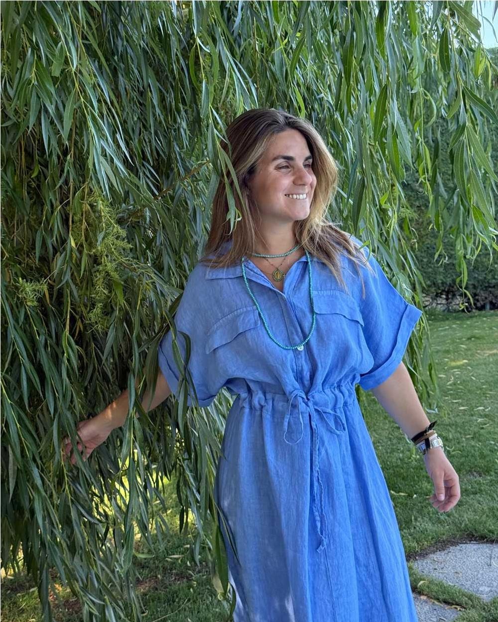 Vestido camisero de lino mujer CORAL...