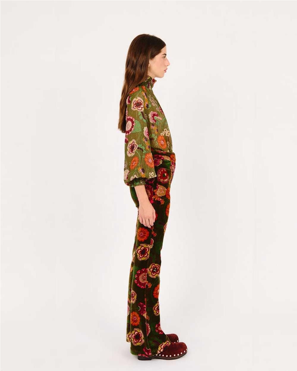 Pantalón Ivonne de terciopelo floral...