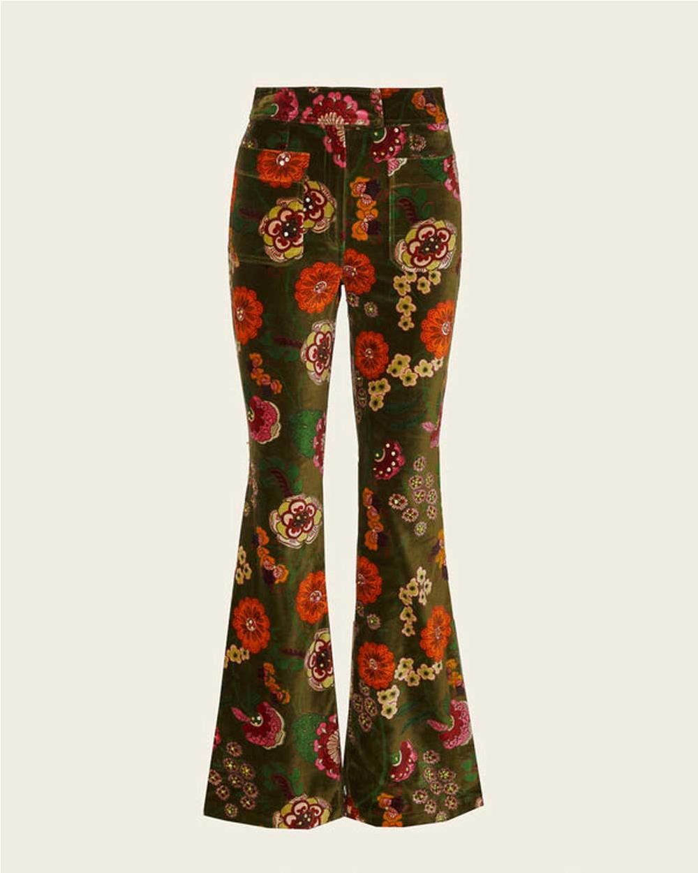 Pantalón Ivonne de terciopelo floral...