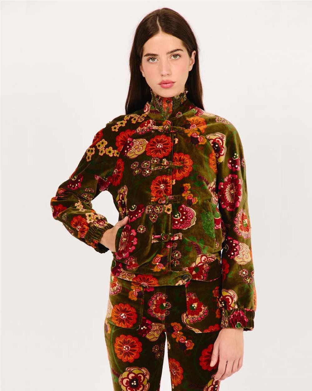 Chaqueta Ivonne de terciopelo GREEN...