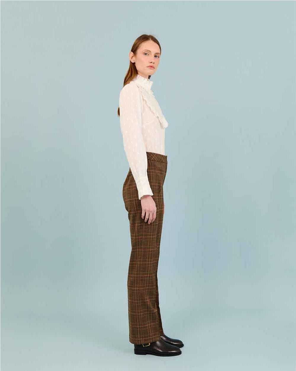 Pantalón Africa de cuadros talle alto...