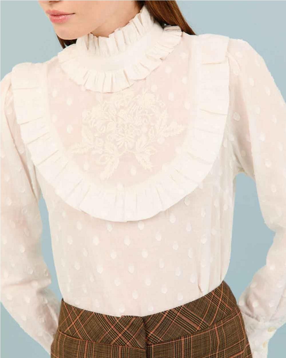 Blusa Milena estampada de lunares con...