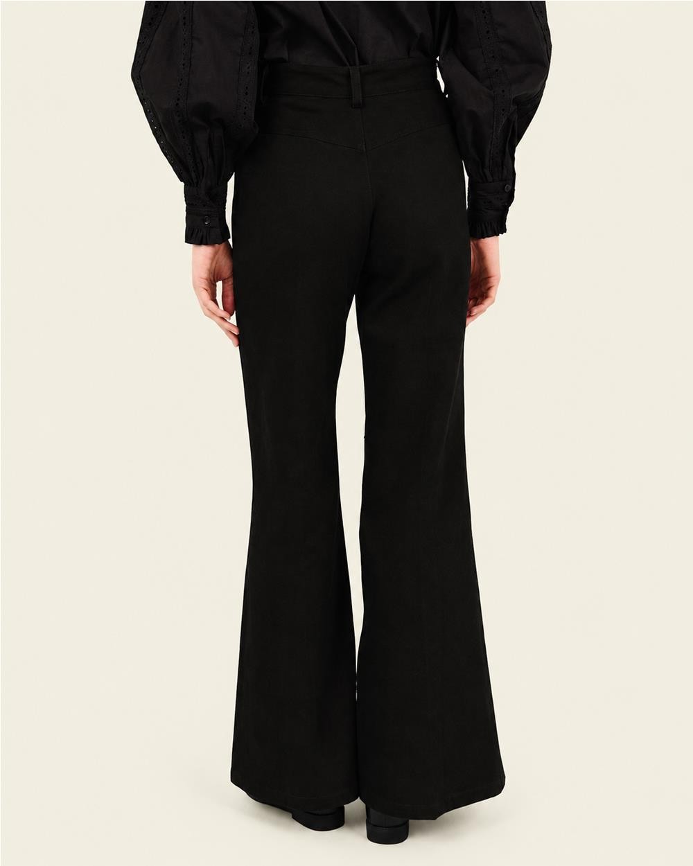 Pantalón Zafira  bordado de Mujer BLACK