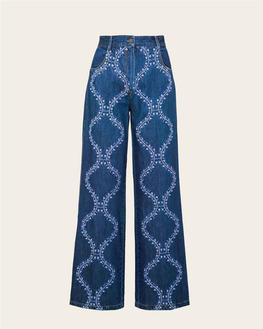 Pantalón Ivana denim de pierna ancha...
