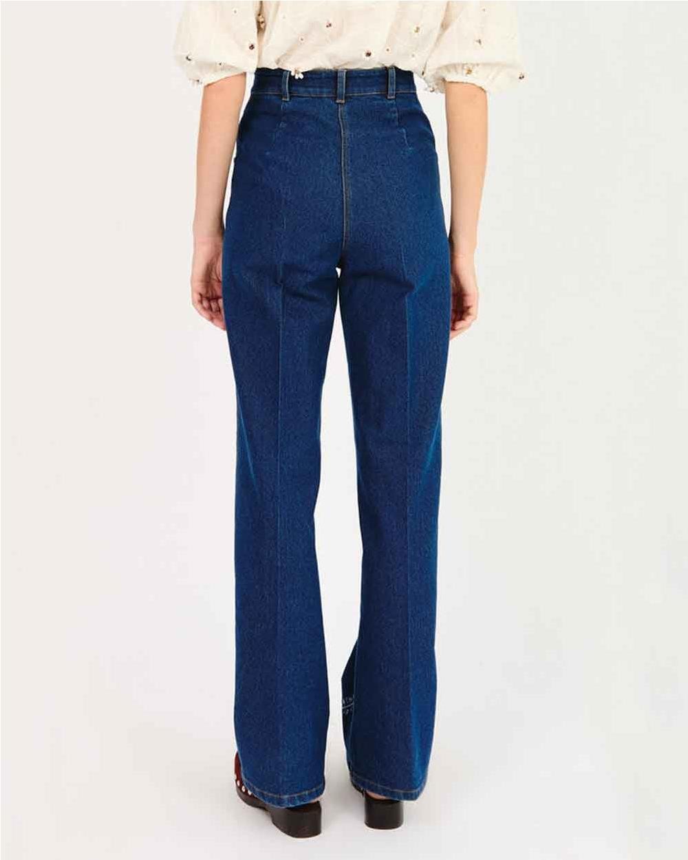 Pantalón Ivana denim de pierna ancha...
