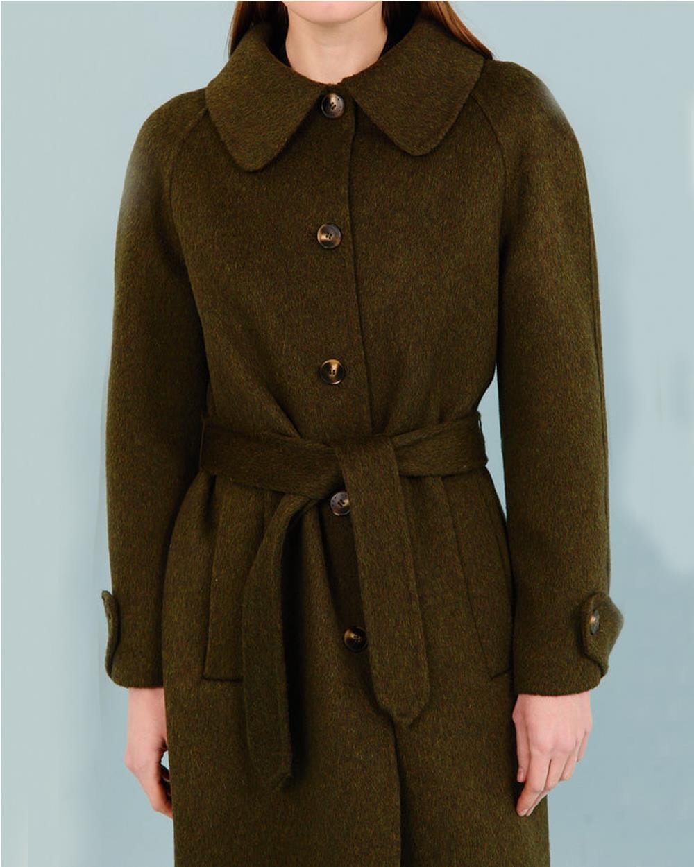 Abrigo Emma de lana mujer GREEN FLUOR