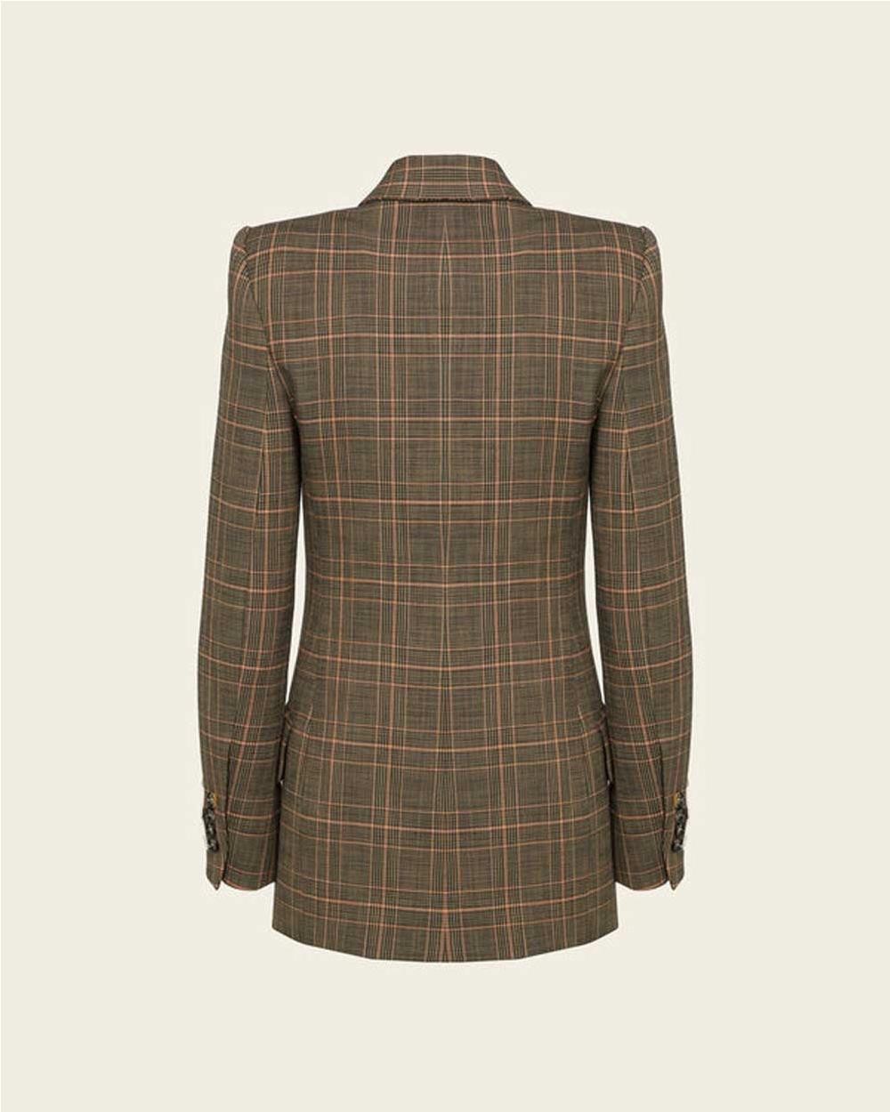 Blazer Africa de cuadros entallada...
